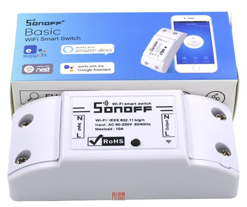 Wifi реле Sonoff Basic TSR588 10A/AC 250В, віддалене керування, розумний дім, фото 1