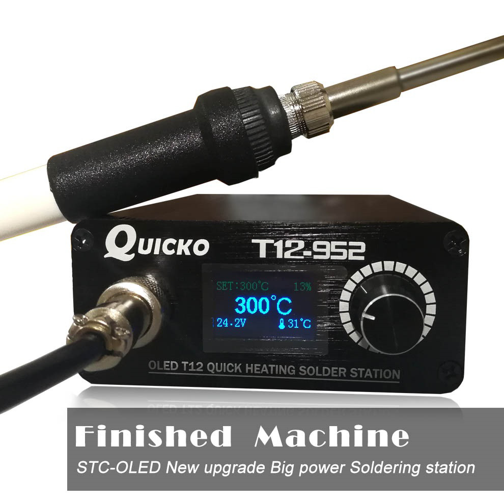 Паяльна станція Hakko QUICKO T12-952 STC OLED 0.96" 128х64, Ручка паяльника 907BH, 100-240В, 108Вт, фото 1