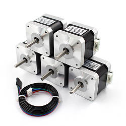 Кроковий двигун Nema17 17HS4401 (42 мм, 1 м кабель)