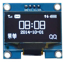OLED-дисплей 1.3" I2C (білий) 128х64