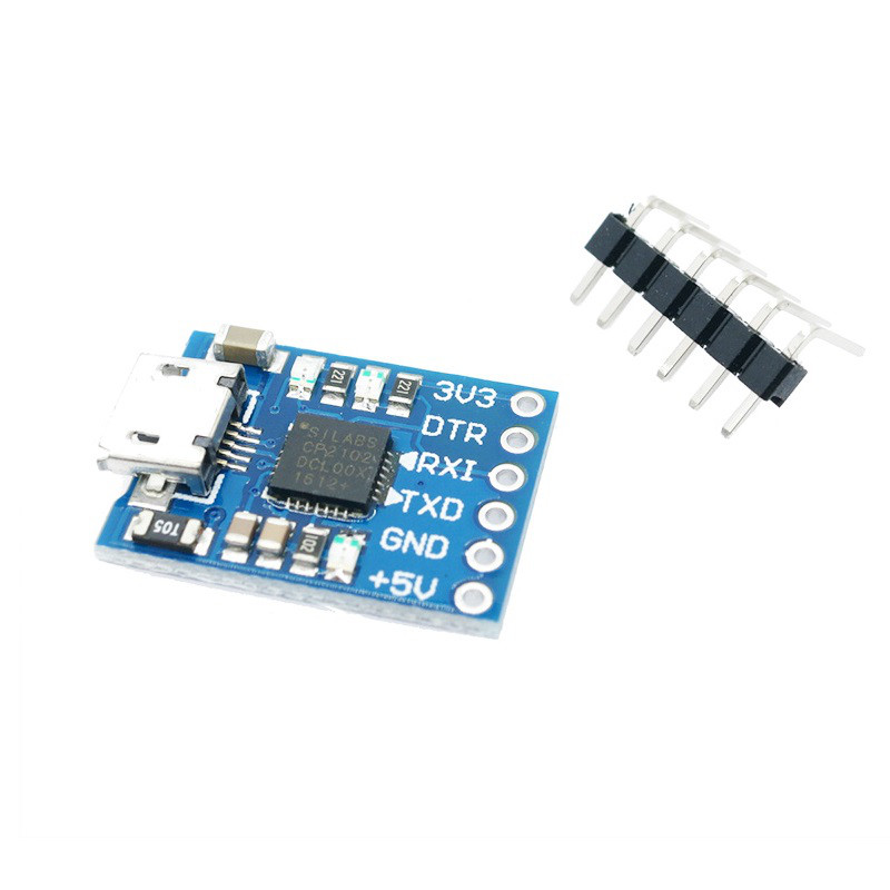 USB - TTL конвертер CP2102 3.3/5В MicroUSB (UART RS232 TTL), фото 1