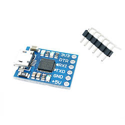 USB - TTL конвертер CP2102 3.3/5В MicroUSB (UART RS232 TTL)