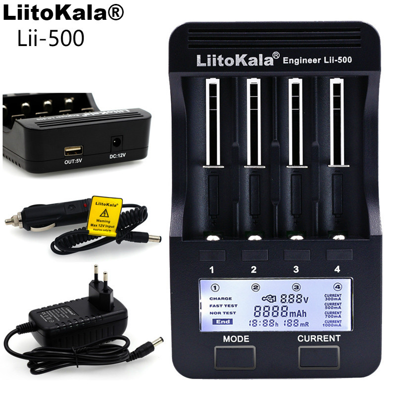 Зарядний пристрій LiitoKala Lii-500 для Li-Ion Ni-MH Ni-Cd АА ААА 14500 18650 26650 акумуляторів БЖ 12В 2A, фото 1