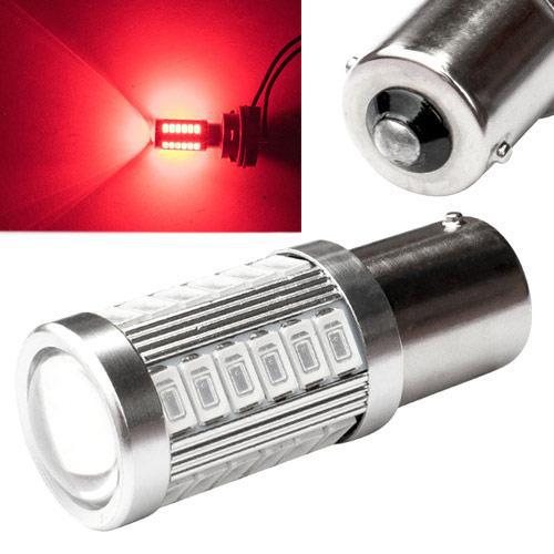 LED P21W/BAU15s 1156 Лампа в автомобіль, 33SMD, Червона, фото 1