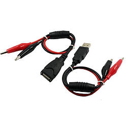 USB- Перехідник тато +ма — затискачі, крокодили для USB-тестера
