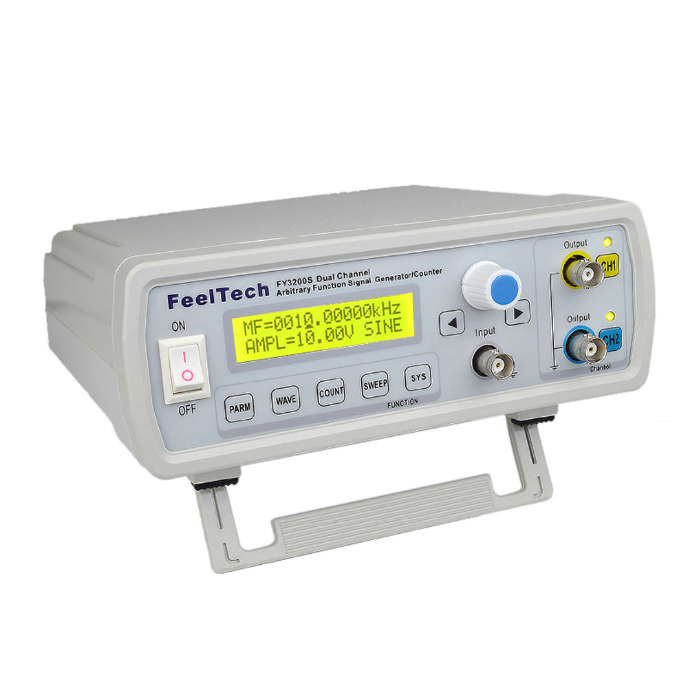 FeelTech FY3200S - 24МГц двоканальний генератор сигналів довільної форми з вбудованим частотомером 100МГц, фото 1