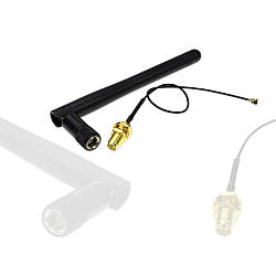Зовнішня антена 2.4GHz 3dBi WiFi з кабелем RP-SMA-Plug IPX для модулів ESP8266 ESP32 та інших