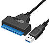 Перехідник адаптер USB 3.0 - SATA 22pin+7pin для жорсткого диска HDD SSD 2.5", фото 3