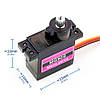 Сервопривод Tower Pro MG90S 14g micro servo, фото 10