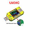 USB тестер RD UM34C Bluetooth 3.0, USB 3.0, 4-24В, 0-4А, фото 3