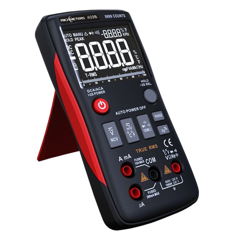 Мультиметр автомат Richmeters RM409B, True RMS, NCV, 9999 відрахунків, фото 1