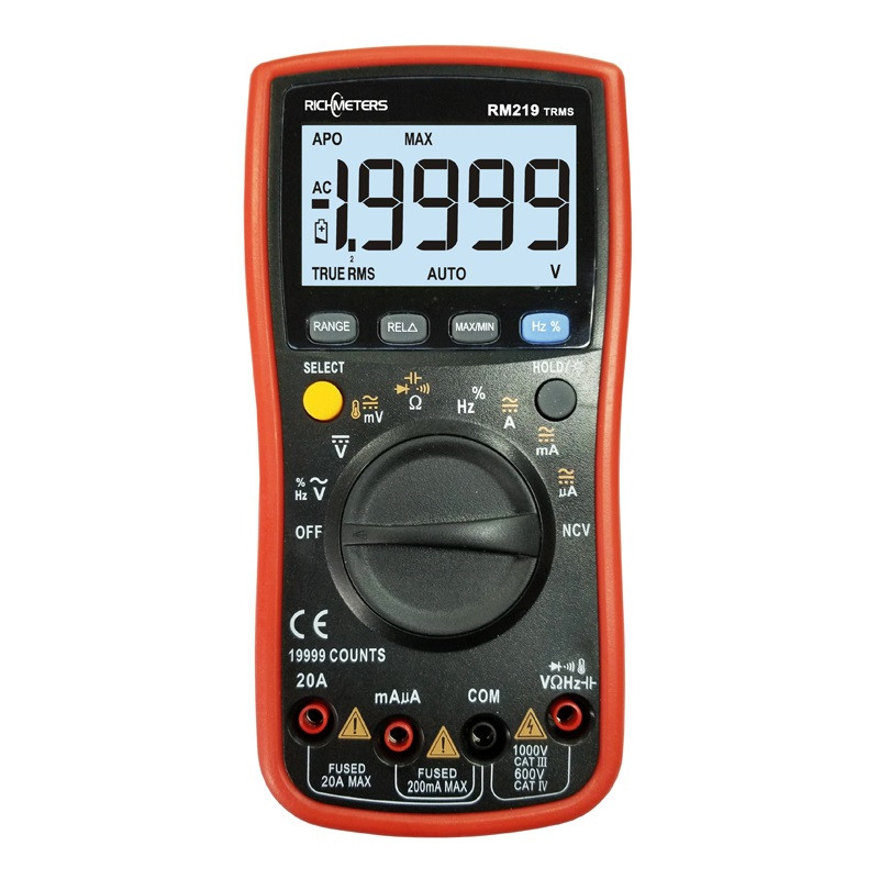 Мультиметр автомат Richmeters RM219, True RMS, NCV, 19999 відрахунків, фото 1