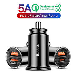 Автомобільний зарядний пристрій Baseus 30 W (Dual USB Type-A) 30 Вт QC3.0 BS-C16C1