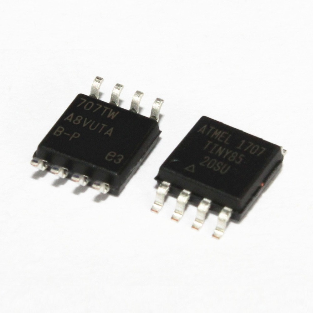 ATtiny85-20SU, Мікроконтролер 8-біт, 20 МГц, 8КБ Flash [SO-8], фото 1