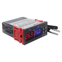 Терморегулятор STC-3008 220В 10А подвійний - 55~+120°C (точність 0.1°C) регулятор температури термостат датчик