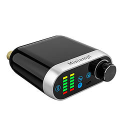 Аудіопідсилювач Miniampl TPA3116 2 x 50 Вт, Bluetooth 5.0/AUX/US, індикатори аудіосигналу