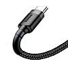 Кабель Baseus Cafule Data Cable USB — Type-C, 3A, QC3.0, 1 м, Нейлонове обплетення, Чорний, фото 4