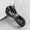 Кабель Baseus Cafule Data Cable USB — Type-C, 3A, QC3.0, 2 м, Нейлонове обплетення, Чорний, фото 6