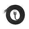 Кабель Baseus Cafule Data Cable USB — Type-C, 2A, QC3.0, 3 м, Нейлонове обплетення, Чорний, фото 5
