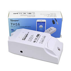 Wifi реле Sonoff TH16 (AC 250 В / 16 А, віддалене керування, розумний будинок)