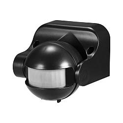 Датчик руху настінний накладний Lemanso LM630 180° PIR, 220 В, 1200 Вт, IP20, Чорний