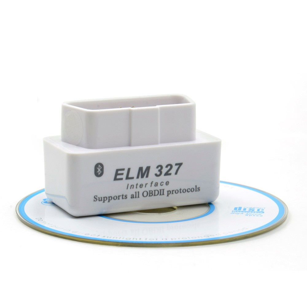 ELM327, OBD2, V2.1, Bluetooth, Авто сканер, діагностика, білий, фото 1