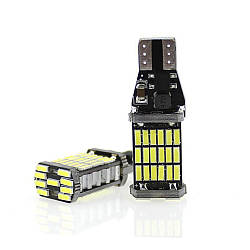 Лампа в автомобіль — T15 (W16W) LED, 45 SMD 4014, Біла