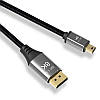 Кабель Mini DisplayPort - DisplayPort 1.4, 8K@60HZ, Нейлонове обплетення, 1м, фото 4
