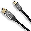 Кабель Mini DisplayPort - DisplayPort 1.4, 8K@60HZ, Нейлонове обплетення, 1м, фото 5