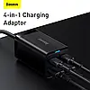 Зарядний пристрій BASEUS GaN3 Pro 100W (2 USB Type-C + 2 USB Type-A) 100Вт PD3.0 QC4.0 Кабель Type-C 100W PD, фото 4