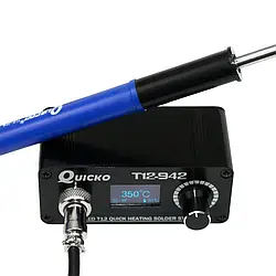 Паяльна станція Hakko T12-942 MINI OLED, Ручка паяльника P9 білого кольору 24 В, 72 Вт