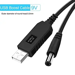 Підвищувальний кабель USB - DC5.5х2.1 тригер перетворювач 5-9В, 750мА, 6Вт