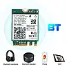 Wi-Fi адаптер Intel AX210 Wi-Fi 6E 802.11ax M.2 + Антени тридіапазонний 2.4G/5G/6G Bluetooth 5.3 (AX210NGW), фото 5