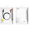 Кабель Baseus Halo Data Cable USB — Type-C LED, 3A, QC3.0, 2 м, Нейлонове обплетення, Чорний, фото 10