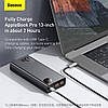 Павербанк Power Bank Baseus 65W 20000mAh Adaman Metal Digital Display QC3.0+PD3.0 2USB-A+Type-C, Кабель Type-C, фото 8