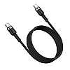 Кабель Baseus Cafule Data Cable USB Type-C to Type-C 100W 20V 5A, QC4.0+PD2.0, 1м, Нейлонове обплетення, Чорний, фото 3