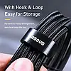 Кабель Baseus Cafule Data Cable USB Type-C to Type-C 100W 20V 5A, QC4.0+PD2.0, 1м, Нейлонове обплетення, Чорний, фото 10