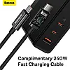 Зарядний пристрій BASEUS GaN5 Pro 140 W (2 USB Type-C + USB Type-A) 140 Вт PD3.1 QC4.0 + Кабель Type-C 240W PD, фото 4