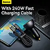 Автомобільний зарядний пристрій Baseus 140W (USB Type-C + Type-A) 140Вт 160W PD3.1 QC3.0 + Кабель Type-C 240W, фото 3