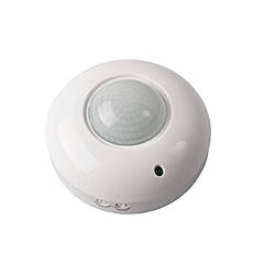 Датчик руху стельовий настінний накладний Lemanso LM6321 360° PIR, 220 В, 1200 Вт, IP20, Білий