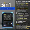 FNIRSI DSO-TC3 + Щуп P6100 Тестер радіокомпонентів, Осцилограф 500 кГц, Генератор, PWM, Вимірювач ESR, LCR, фото 2