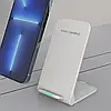Бездротовий зарядний пристрій 30Вт USB Type-C Wireless Fast Qi Charger 30W Білий, фото 3