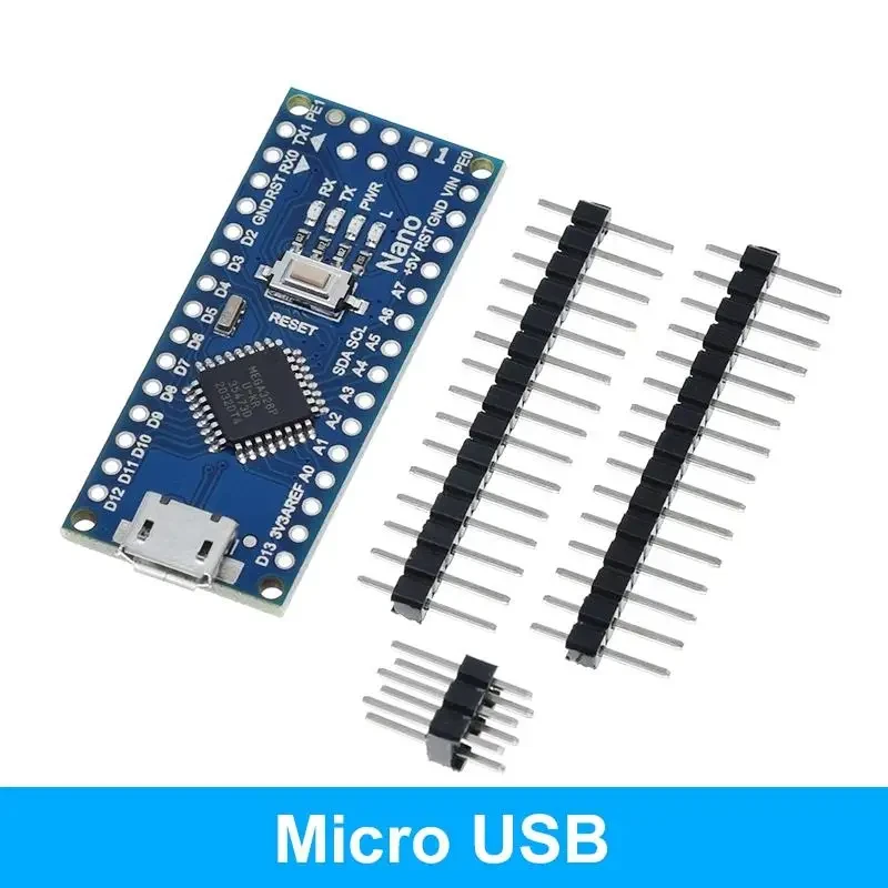 Arduino NANO V3.0, ATmega328P, CH340, 5В, 16МГц, MicroUSB, фото 1