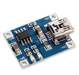 TP4056 Модуль заряду Li-ion акумуляторів, MiniUSB