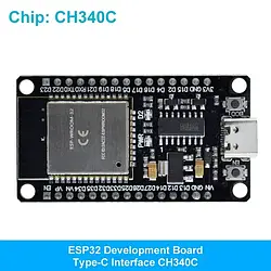 WiFi Bluetooth модуль ESP-32 ESP-WROOM-32 NodeMCU MicroPython CH340C 30Pin USB Type-C
