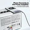 Кабель аудіо Essager 90° Aux Jack 3.5mm to RCA кутовий, стерео 2RCA, Grey, 2м, фото 6