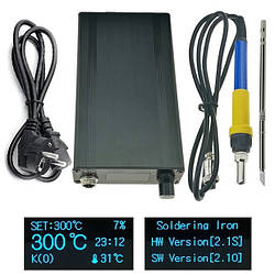 Паяльна станція KSGER T12 STM32 V2.1S OLED 1.3" 128х64, ручка 907LH, 100-240В, 120Вт