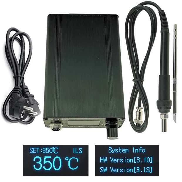 Паяльна станція KSGER T12 STM32 V3.1S OLED 1.3" 128х64, ручка 907H, 100-240В, 120Вт, фото 1