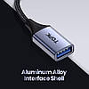 Кабель адаптер TOPK A10 USB Type-C - USB 3.0 OTG перехідник, нейлонове обплетення, 10см, фото 3