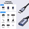 Кабель адаптер TOPK A10 USB Type-C - USB 3.0 OTG перехідник, нейлонове обплетення, 10см, фото 7